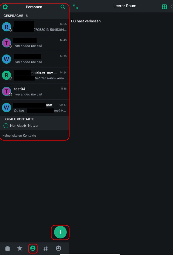 Schaltfläche der Direktnachrichten