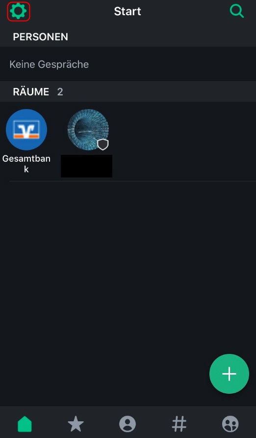 Oeffnen der Einstellungen